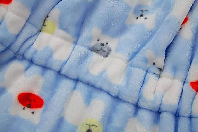 Toddler Robes Cute Pattern Bathrobe Unisex Kids Robe Baby Flannel Hoodie Pajamas Sleepwear
