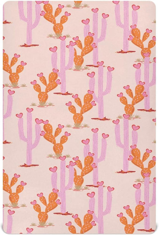 Cute Cowgirl Western Crib Sheets Soft Breathable Fitted Baby Crib Sheets Mattress Cover for Girls Boy, 52" x 28" x 9"