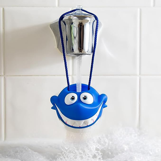 Suddy Buddy® Bubble Bath Toy, Kids Ages 3+, Boys and Girls, Safe & Clean, Collect All Four. Includes: 1 Character Bubble soap Dispenser, 1 Trading Card, and 3 Super Bubble Drops. Shark