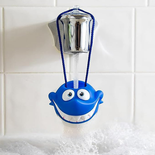 Suddy Buddy® Bubble Bath Toy, Kids Ages 3+, Boys and Girls, Safe & Clean, Collect All Four. Includes: 1 Character Bubble soap Dispenser, 1 Trading Card, and 3 Super Bubble Drops. Shark