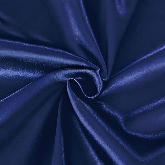 Satin Crib Sheet, Soft & Silky Fitted Crib Mattress Sheet (52"x28"x8") for Boys and Girls, Great for Baby with Hair and Skin, Navy