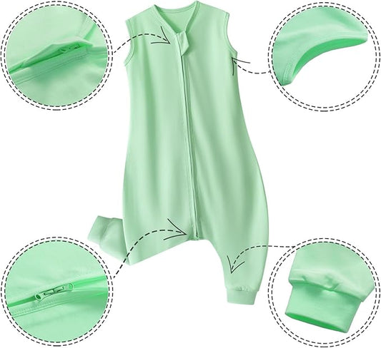 Baby Sleep Sack with Feet for Boys Girls, Infant Toddler Sleeveless Wearable Blanket Sleepsack for Early Walkers