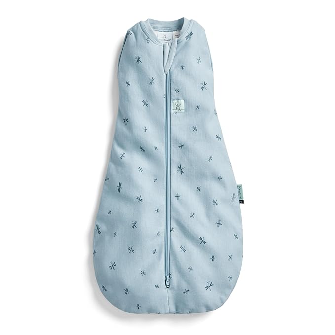 ergoPouch Cocoon Swaddle Sack 2.5 TOG - Baby Sleep Sack, Gentle Snug Fit Helps Calm Startle Reflex, Ideal for Arms In/Out Sleeping, Soft Breathable Fabric for Better Sleep (3-6 Months, Dragonflies)