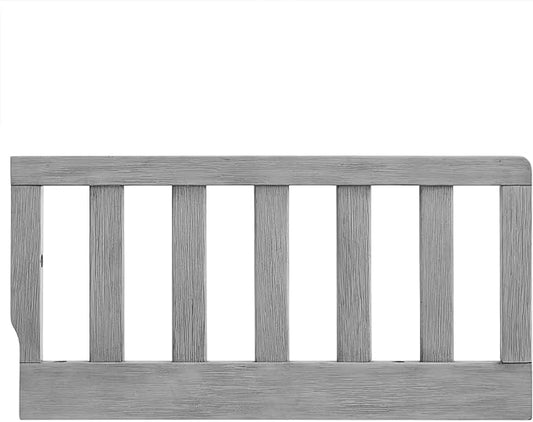 Toddler Bed Safety Guard Rail for Oxford Baby, Soho, Ozlo & Avalon Baby Convertible Cribs - Solid Wood Rail for Toddler Bed Conversion - Safety Rails for Children (Rustic Grey, Option 2)