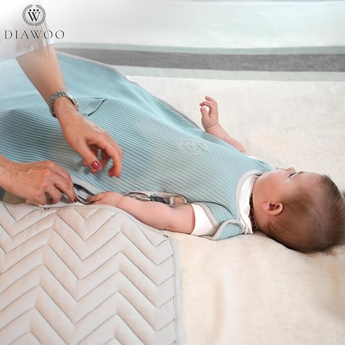 ThermaBloom Baby Sleep Sack (0.5–2.5 Tog)–Bamboo&Org.Cotton–Adjustable Sack (2–36 Months) with 2-Way Zipper&Belt Slot
