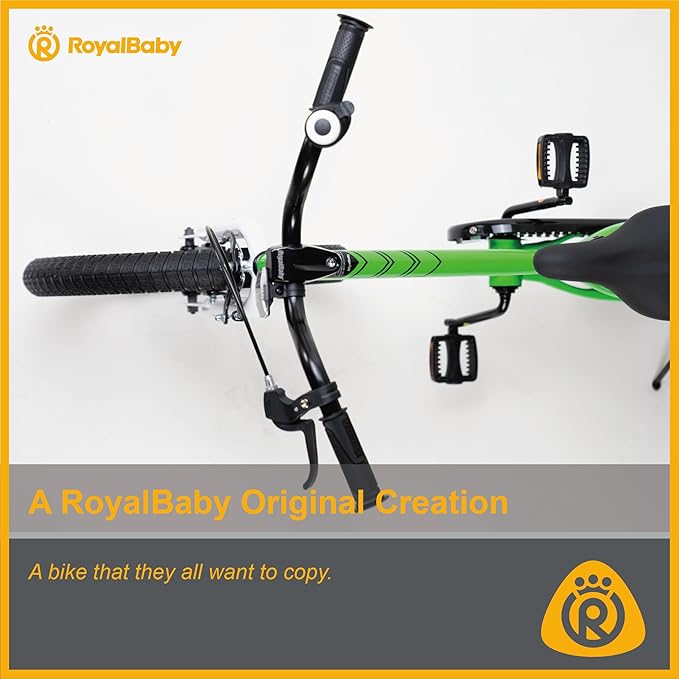 RoyalBaby Kids Bike Freestyle Classic & EZ Balance Pedal Switchable Bicycle, 12 14 16 18 Inch, 3-10 Years Toddler to Big Kids