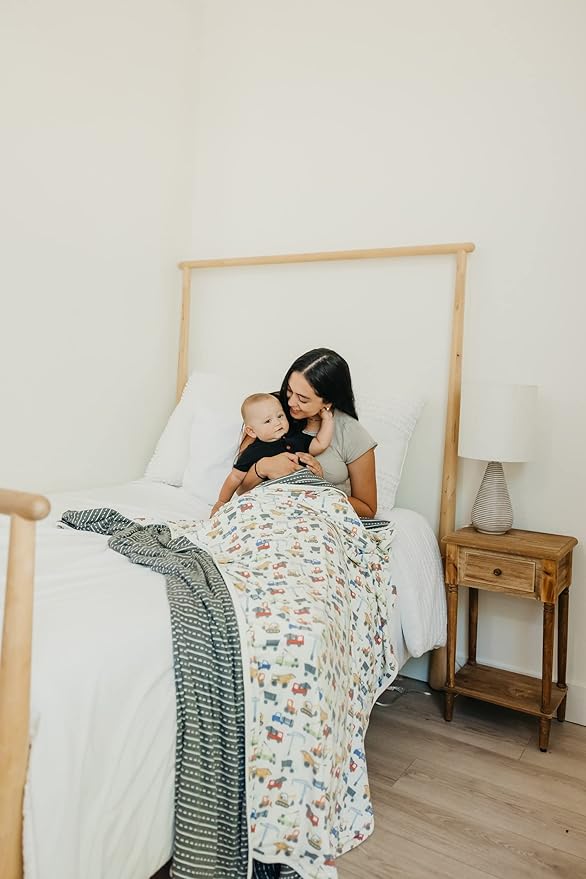 Copper Pearl Jumbo 3-Layer Baby Blanket: Soft Baby Quilts for Boys and Girls | Breathable, Cozy, Toddler Blanket | Baby Quilt for Newborns | 46x46 Premium Polyester/Rayon | Diesel