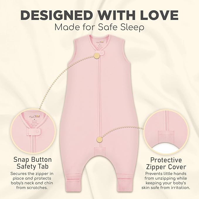Mama Cheetah Toddler Sleep Sack with Feet 2T, 0.5 TOG Organic Cotton Baby Wearable Blankets with Legs, Baby Sleeping Bag for Walkers, Early Walker Medium