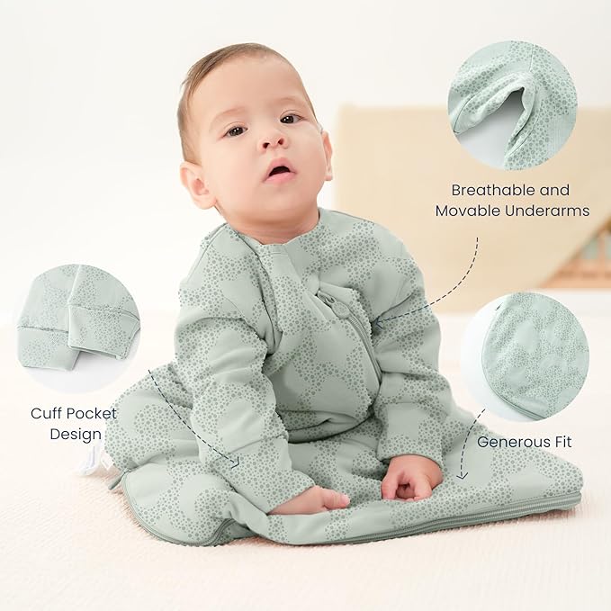 kaiya baby Unisex Sleeping Bag for Babies and Toddlers 2.5 Tog Sleep Sack, Long Sleeve Sleep Sack, Wearable Blanket Baby
