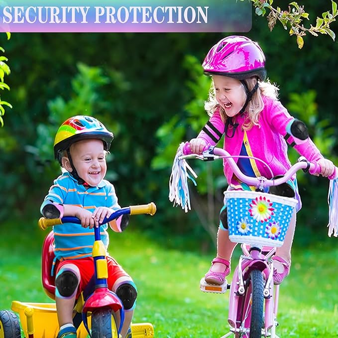 Kids/Youth Knee Pads and Elbow Pads Set for Kids 3-14 Years Boys Girls Protective Gear Set Adjustable Knee Pads, Elbow Pads, Wrist Guards Skateboard Skating Skiing Cycling Biking Running Scooter