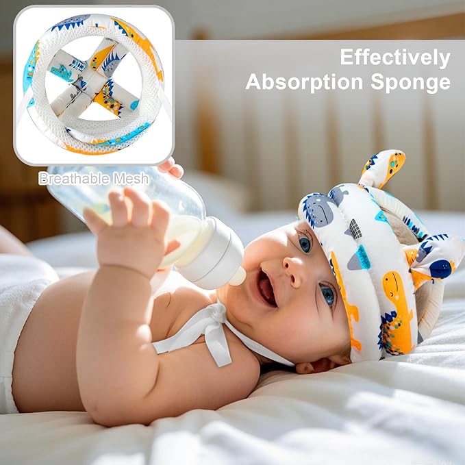 Baby Helmet Accmor Breathable Baby Head Protector for Crawling Walking Running, Lightweight Infant Safety Head Guard Cap Adjustable Toddler Head Protection with Soft Cushion for 6-24 Months Boys