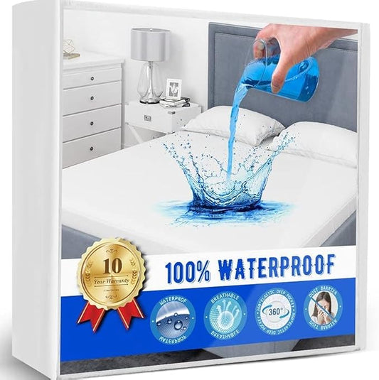 Twin Mattress Protector Waterproof Mattress Topper Cover Super Noiseless Soft & Breathable for Kids Bed Cover,Terry Twin Mattress Pad for Kids Pets Adults Fitted Bed Sheets Twin 39"x75"