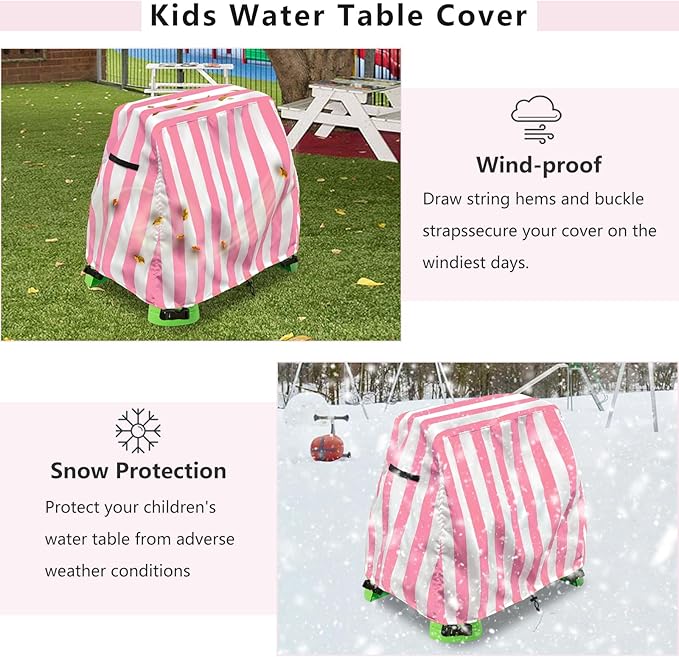 Kids Water Table Cover Fit Rain Showers Splash Pond Water Table,Waterproof Dust Proof Anti-UV Outdoor Toys Cover-Cover only