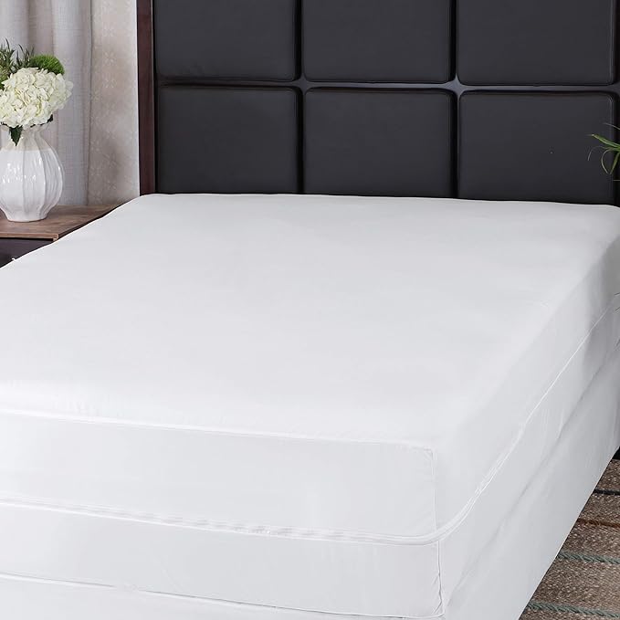 Guardmax Jersey Knitted Full Zippered Mattress Encasement with Deep Pockets - Waterproof & Bed Bug Proof Mattress Protector - Comfortable, Soft, and Noiseless Zippered Bedding - (54 x 75 x 15)
