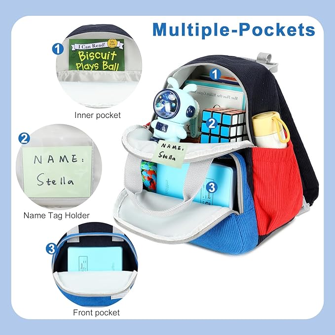 Bluboon Toddler Backpack for Girls Boys 2-4 Cute 12" Preschool Kindergarten Backpacks Kids Daycare Bags School Trave toddler boy christmas gifts for 2 3 4 year old boy