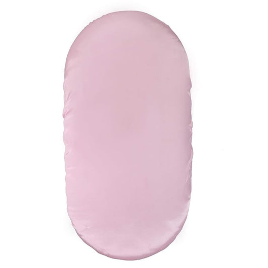 Pro Goleem Satin Bassinet Sheet Great for Baby Hair Soft Silk Feeling Sheet for Cradle or Bassinet Pad＆Mattress for Girls Gift for Newborn and Infant Pink