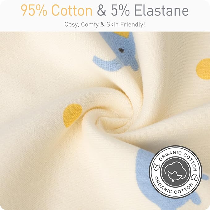 Premium Soft Cotton Transitional Swaddle Sack with Arms Up & Sleeves 0-3 Months, Mitten Cuffs, 2-Way Zipper, Sleeping Sacks for Newborns - Calms Startle Reflex, Boys & Girls Sleep Bag