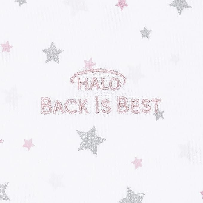 HALO SleepSack, 100% Cotton Wearable Blanket, Swaddle Transition Sleeping Bag, TOG 0.5, Twinkle Pink, Large, 12-18 Months