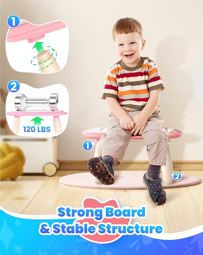 Seimome Magnetic Drawing Board, Toddler Girl Toys for 1-3 Year Old, Doodle Board Learning and Educational Kids Toys for 1 2 3 Year Old Baby Birthday GIF- Pink