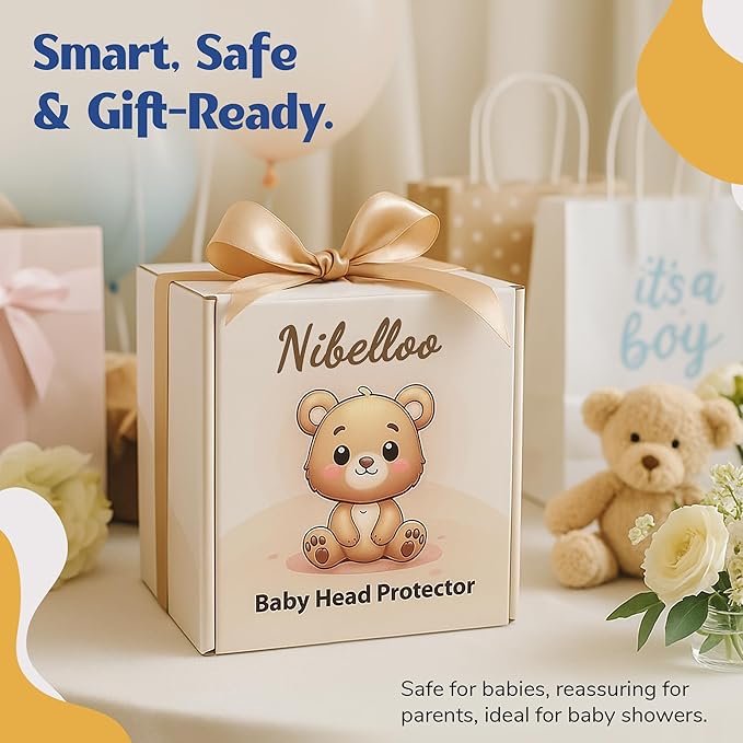 Baby Head Protector for Crawling Walking, Infant Helmet with Foam Bumpers, Adjustable Baby Helmet for Crawling Walking, Toddler Helmet - Head Protector for Baby Walking 12-36 Months.