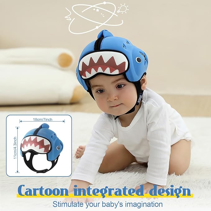 MamboBaby Baby Safety Helmet, Baby Head Protector for Crawling & Walking, Ultra-Lightweight Breathable - Soft Adjustable Toddler Head Guard, Anti-Bump, for 10-24 Months