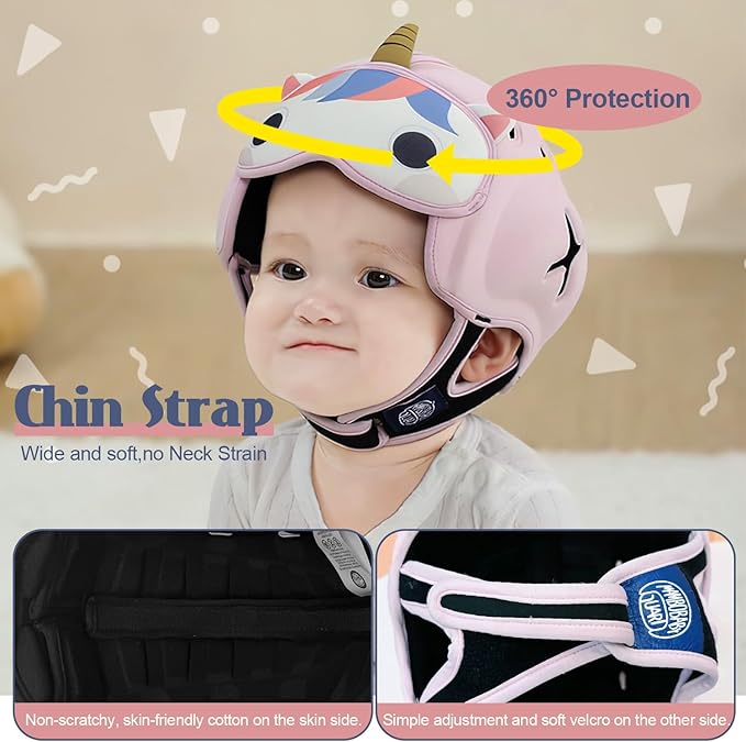 MamboBaby Baby Safety Helmet, Baby Head Protector for Crawling & Walking, Ultra-Lightweight Breathable - Soft Adjustable Toddler Head Guard, Anti-Bump, for 10-24 Months