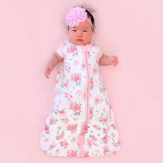 Mama Cheetah Baby Sleep Sack 0.5 TOG, Organic Cotton Baby Wearable Blanket with Two-Way Zipper, Swaddle Transition Baby Sleeping Bag for Newborn Infant Toddler Boy Girl, 12-18 Months
