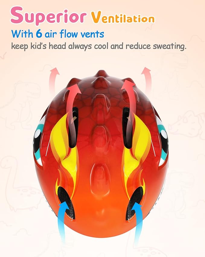VICTGOAL Toddler Kids Bike Helmet Lightweight 3D Children Bicycle Helmet for Boys and Girls Age 3-8 for Multi-Sport Scooter Cycling Skating