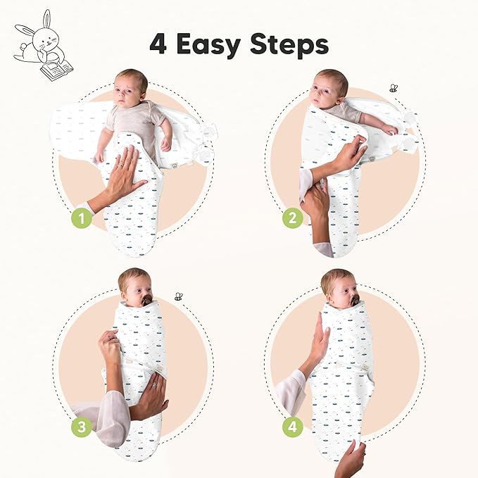 KeaBabies 3-Pack Organic Baby Swaddle Sleep Sacks - Swaddles for Newborns, Infant 0-3 Months, Baby Girls, Boys, Soft & Snug Newborn Sleep Sack, Nursery Swaddling Blankets (Galaxy)