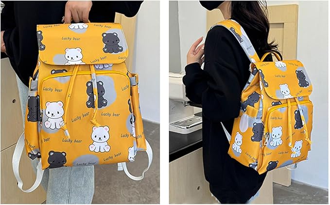 Multi Compartment Diaper Bag with Stylish Print Design Waterproof Oxford Fabric Backpack for Moms Travel Outdoor