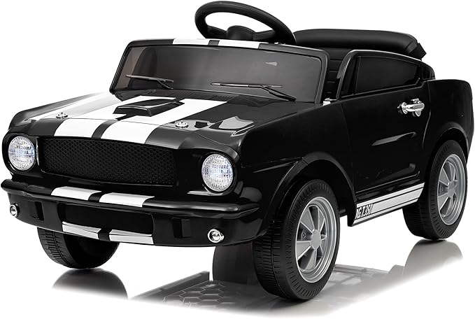 12V Ride on Car for Kids, Licensed Shelby GT350 Electric Toy with Parent Remote Control, 3 Speeds, LED Headlights, Music & Safety Belt for Toddlers