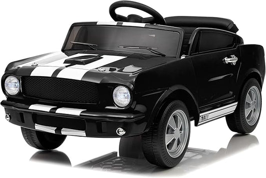 12V Ride on Car for Kids, Licensed Shelby GT350 Electric Toy with Parent Remote Control, 3 Speeds, LED Headlights, Music & Safety Belt for Toddlers