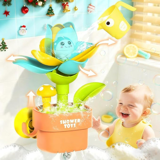 Magic Growing Bath Toy for Toddlers 1-3 | Interactive Watering Can with Blooming Flowers & Rising Mushrooms | Fun Sensory Bathtub Game for Kids 18M+ | Ideal Gift for Christmas & Birthdays
