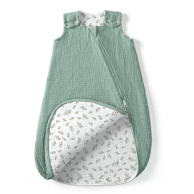 lulumoon Sleep Sack Muslin for Baby: Cotton Wearable Blanket for 3-9 Months - Soft Lightweight Ideal for Nursery Lounge Nighttime Naptime 3-6 Months