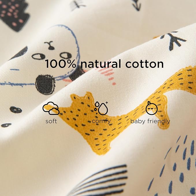 Duomiaomiao 0.5 TOG Toddler Sleep Sack 24-36 Months 100% Cotton Lightweight Baby Sleep Sack with Feet, Breathable Comfy Toddler Wearable Blanket