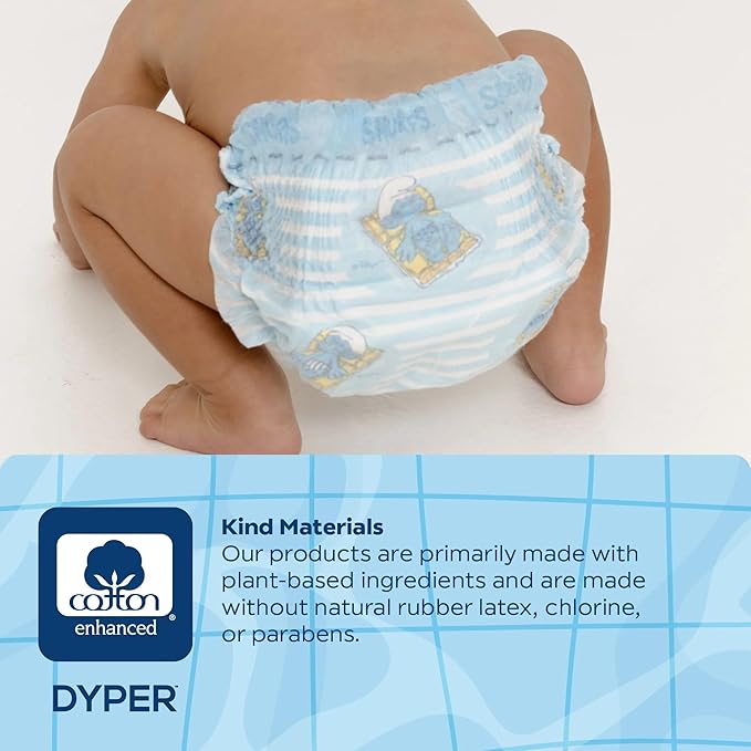 DYPER Smurftastic Baby Swim Diapers (21 Count), Hypoallergenic Plant-Based Baby Swim Diaper | Eco-Friendly & Absorbent Swimming Diapers for Babies, Size S