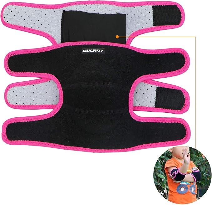 Eulant Adjustable Soft Elbow and Knee Pads for Kids, Child Protective Pad Sets for Bicycle, Roller Skating, Basketball, Football, Volleyball, Dancing, Kneeling