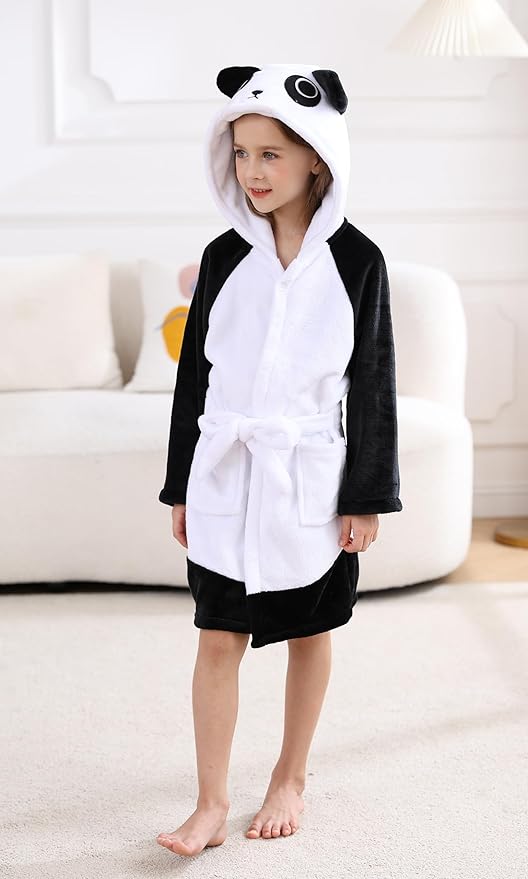 CuteOn Bathrobe for Women Soft Fleece Hooded Plush Loungewear