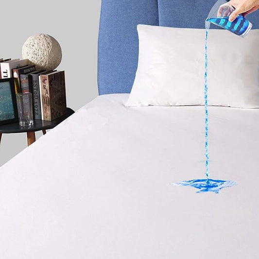 Safe and Sound Waterproof Mattress Protector, Twin Size Premium Mattress Cover, Noiseless Breathable Soft, Fitted Deep Pocket 8-18 Inch Bed Cover, Machine Washable