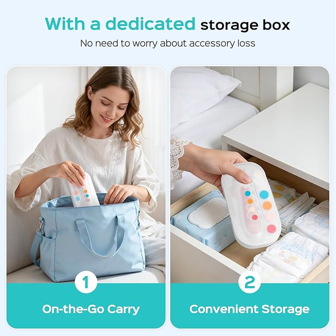 COSLUS Rechargeable Baby Nail File: Cordless Baby Nail Trimmer Electric with 5 Speeds & 6 Grinding Heads for Baby Kid, CPC Certified and Quiet Design - Safe for Sleep Trim Buffer, C52, Pink