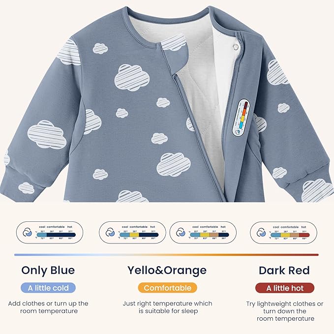 Unisex Sleeping Bag for Babies and Toddlers 3.5 Tog Sleep Sack, Baby Sleep Sack, One piece with sleeves, Gifts for Baby