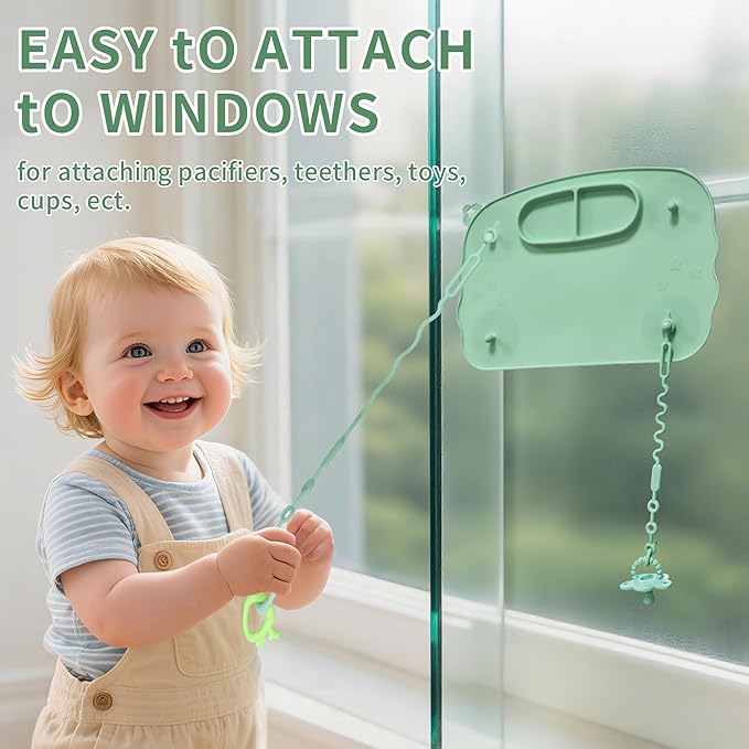 Baby Placemats for Weaning Babies - 2 Silicone Toddler Placemat with 4 Strong Suction Cups & 8 Stretchable Straps | BPA-Free Baby Table Mat for Restaurants, Dining Table & Toddler Mealtime