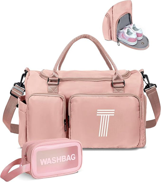 Elilier Graduation Gift 2025, Kids Travel Duffel Bag, Pink Polyester, 5x5x0.75 inches, Gym, Travel, Sports, Weekender, Overnight, Dance, Airline Travel