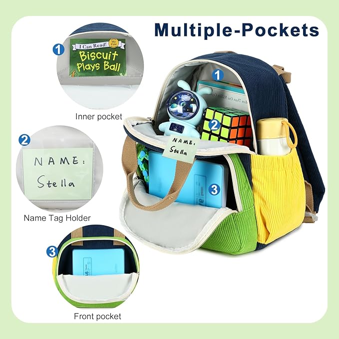 Bluboon Toddler Backpack for Girls Boys 2-4 Cute 12" Preschool Kindergarten Backpacks Kids Daycare Bags School Trave toddler boy christmas gifts for 2 3 4 year old boy