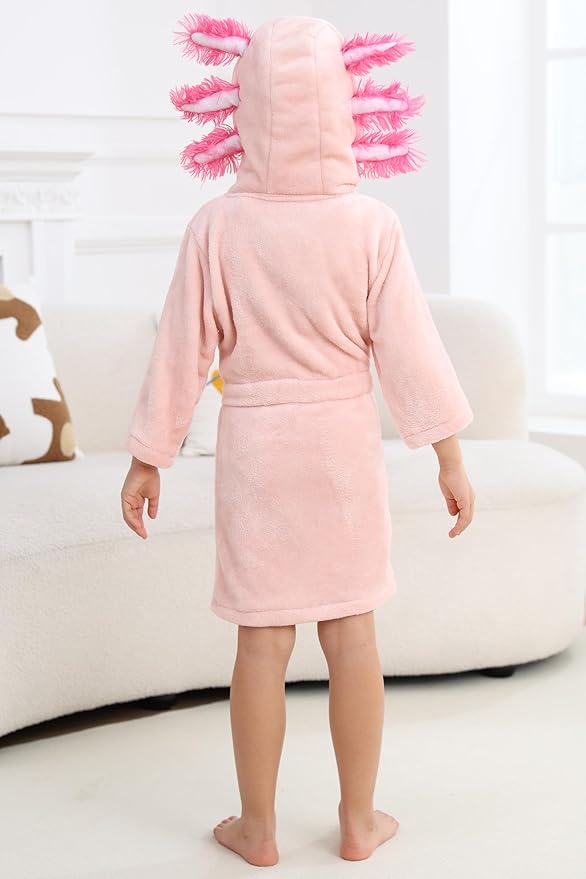 DELEY Girl's Robe Baby Boys Hoodie Robes Toddler Bathrobes for Kids Pajamas Sleepwear