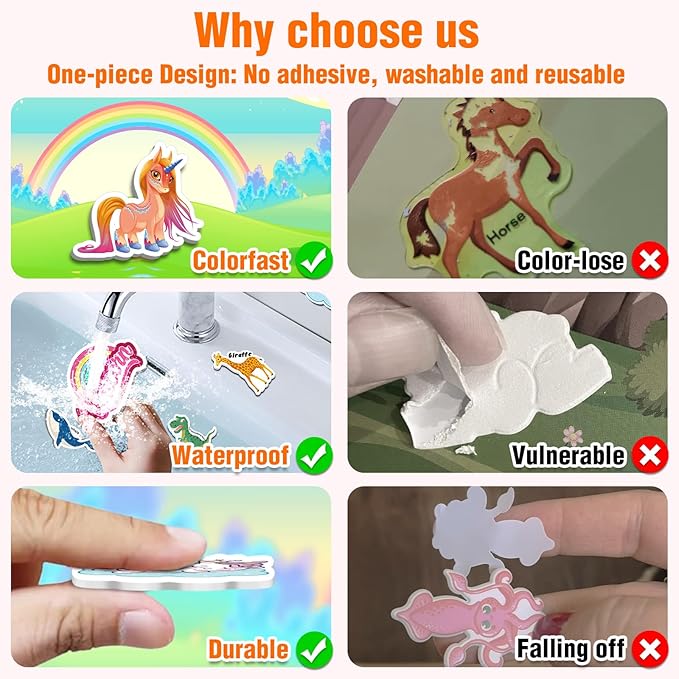 2 Sets Reusable Sticker Books for Toddlers 1-3, Removable Jelly Sticker Books for Kids 2-4 Years, Toddler Travel Toys Activity Road Trip Essentials for Kids- Vehicle + Ocean