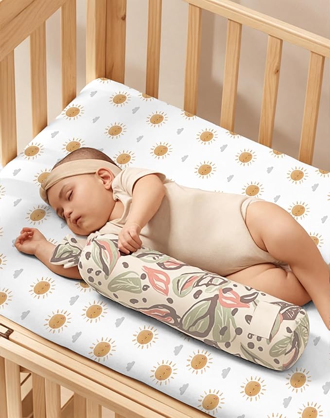 Crib Sheets for Boys and Girls, 2 Pack Fitted Baby Sheets for Standard Toddler Mattress 28" x 52", Soft Breathable Jersey Knit Baby Bedding (Sunny Morning)