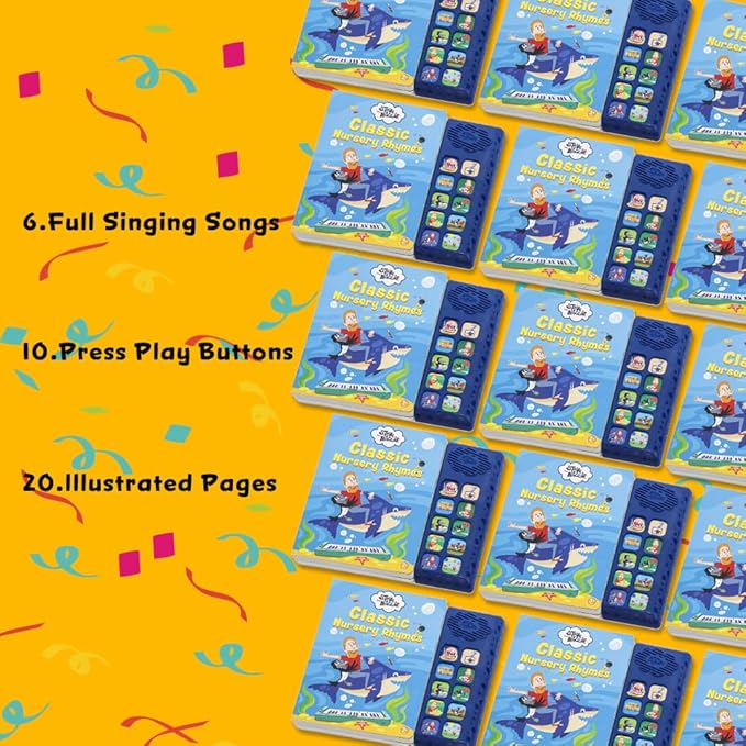 Steve and Maggie Sound Book - Interactive Sing Along Books for Toddlers 10 Button Musical Learning Toys, Talking Books for Kids with Ocean Songs Educational Gifts for Boys & Girls (Classic Nursery)