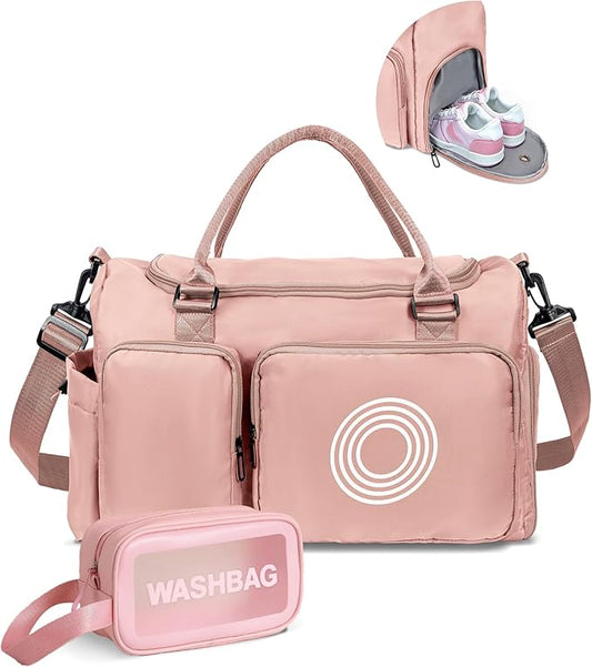 Elilier Initial Travel Bag for Girls, Kids Travel Duffel Bags, Graduation Gifts for Her, Personalized Weekender bag, Gifts for Mom, Girls Gifts for Kids