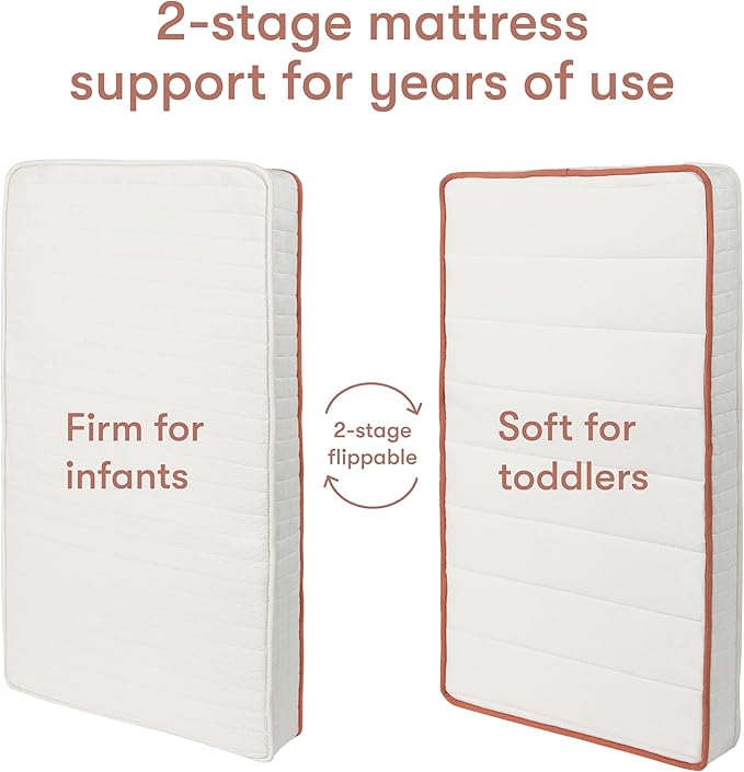 Babyletto Avocado Baby Crib Mattress - GOTS, Made Safe, GREENGUARD Gold Certified - Dual Sided Infant & Toddler Mattress - Flippable & Breathable - ‎52 x 28.25 x 5.5 Inches for Standard Size Crib